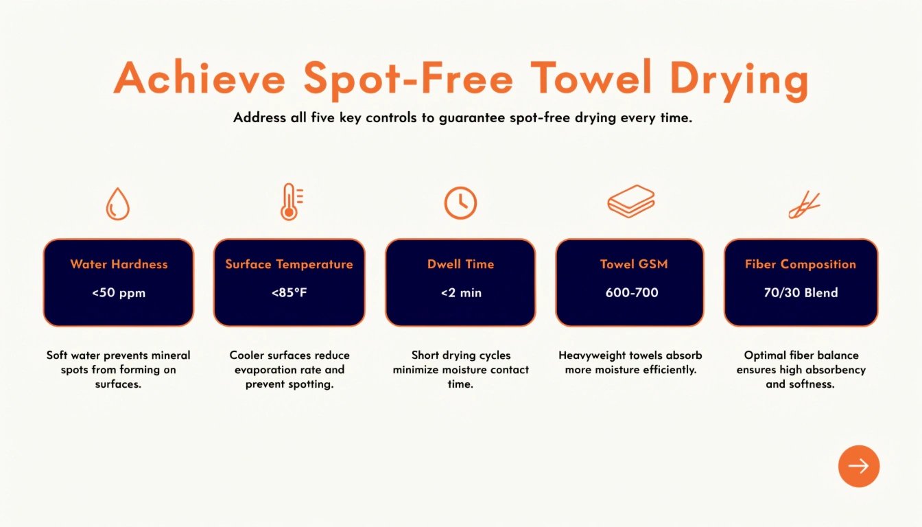 Water spot prevention chart