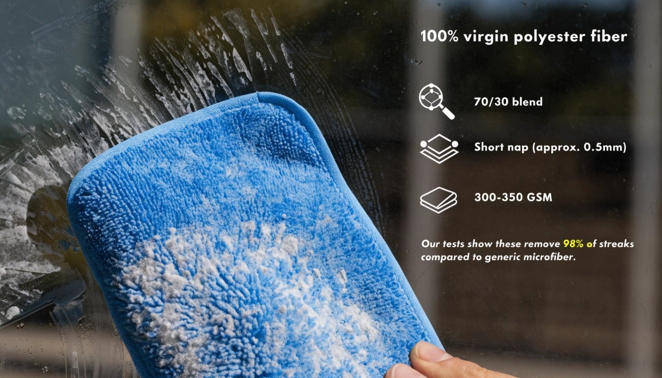 Professional glass cleaning towel
