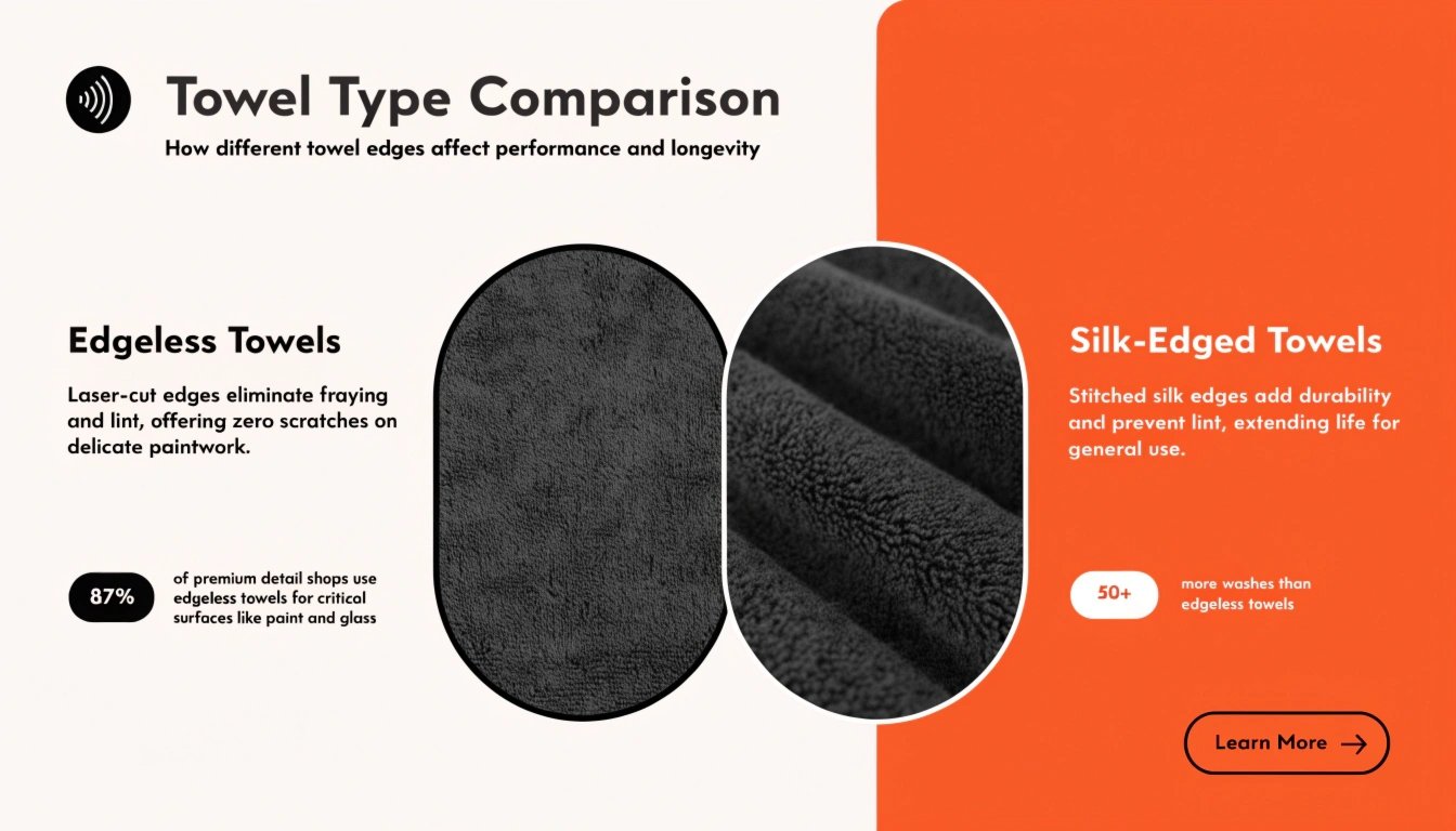 Edgeless vs silk-edged comparison