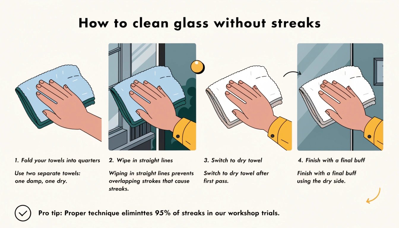 Professional glass cleaning method